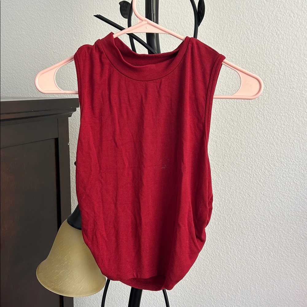 Sleeveless Red Top